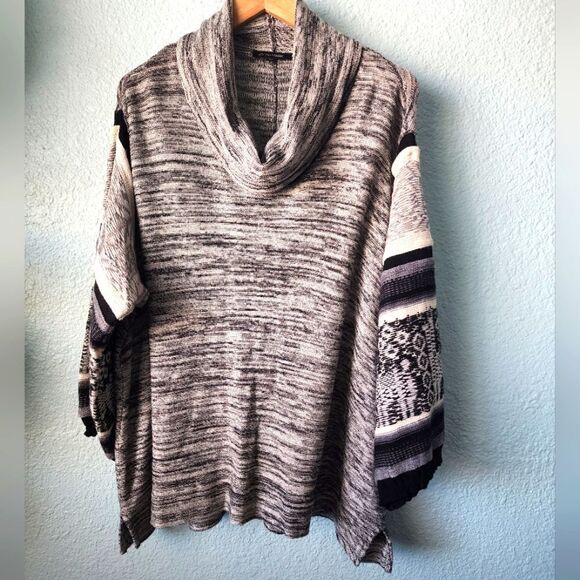 John Mark bohemian wide sleeves cowl neck sweater - Picture 1 of 12